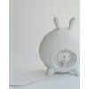 Rabbit & Friends Dětská lampička s budíkem | Bílá