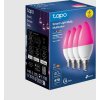 TP-Link Tapo L430C(4-pack) chytrá WiFi stmívatelná LED žárovka (barevná,2500K-6500K,470lm,2,4GHz,E14)