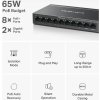 MERCUSYS switch MS110CP (8x100Mb/s,2xGbE,8xPoE+,65W,fanless)
