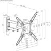 Výsuvný držák Brateck LPA68-443 pro TV 23"-55" 30kg polohovatelný nástěnný