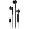 GENIUS sluchátka HS-M366 headset, mikrofon, USB-C, rotáční klip, černá