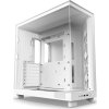 NZXT skříň H6 Flow dvoukomorová / MidT / 3x120mm fan / 2xUSB 3.2 / USB-C / prosklená bočnice i čelo / bílá