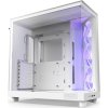 NZXT skříň H6 Flow RGB dvoukomorová / MidT / 3x120mm RGB fan / 2xUSB 3.2 / USB-C / prosklená / bílá