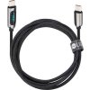 Solight USB-C kabel s displejem, USB-C konektor - USB-C konektor, 100W, 1m