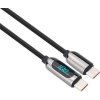 Solight USB-C kabel s displejem, USB-C konektor - USB-C konektor, 100W, 1m