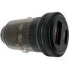 Solight nabíjecí adaptér do auta 30W USB-C + A, černá
