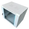 XtendLan 19" nástěnný rozvaděč 6U 600x450, nosnost 60 kg, skleněné dveře, svařovaný, šedý