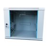 XtendLan 19" nástěnný rozvaděč 6U 600x450, nosnost 60 kg, skleněné dveře, svařovaný, šedý