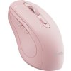 C-TECH myš Dual mode WLM-12PK, bezdrátová, 1600DPI, 6 tlačítek, růžová, USB nano receiver