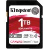 Kingston SDXC karta 1TB Canvas React Plus, UHS-II, U3, V60, R:280/W:150MB/s