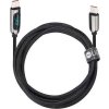 Solight USB-C kabel s displejem, USB-C konektor - USB-C konektor, 100W, 2m