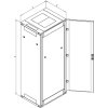 Stojanový rozvaděč 42U (š)600x(h)900,rozebíratelný