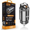 ALIGATOR chytrá mini nabíječka do auta Power Delivery 30W, USB-C + USB-A, černá