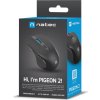 Natec optická myš PIGEON 2/4 000 DPI/Kancelářská/Optická/4 000 DPI/Drátová USB/Černá