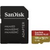 Karta SanDisk micro SDXC 128 GB Extreme PLUS (200 MB/s Class 10, UHS-I U3 V30) + adaptér