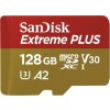 Karta SanDisk micro SDXC 128 GB Extreme PLUS (200 MB/s Class 10, UHS-I U3 V30) + adaptér