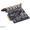 Sieťová karta AKASA USB 3.2 Karta HOST, 10Gbps USB 3.2 Hostiteľská karta typu C a typu A na PCIe 2. generácie
