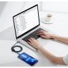 Dátový kábel Baseus Crystal Shine Series USB-C Lightning 20W 1,2 m, čierny