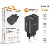 Aligator síťová nabíječka, 2x USB, smart IC, 2,4 A, černá