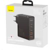 Baseus GaN2 Pro rýchlonabíjací adaptér 2x Type-C + 2x USB-A 100W čierny