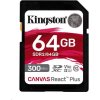Kingston 64GB Canvas React Plus SDHC UHS-II 300R/260W U3 V90 pre Full HD/4K/8K