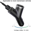 Autoadaptér Baseus typu Y 2x USB + cigaretový zapaľovač, 3.4A, čierna