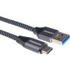 PREMIUMCORD USB-C na USB 3.0 A (USB 3.1 generácia 1, 3A, 5Gbit/s) 2m opletenie
