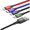 Baseus Rýchle nabíjanie / dátový kábel 4v1 2* Lightning + USB-C + Micro USB 3,5A 1,2 m, čierny