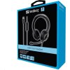 Sandberg Headset Chat s mikrofónom, USB, stereo, čierny