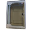 LEXI 10" nástenný 9U rack, šírka 310 mm, hĺbka 260 mm, sklenené dvere, zváraná konštrukcia, sivá farba