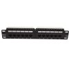 10" Patch panel LEXI-Net 12port, UTP, Cat5E, duální svorkovnice, černý