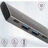 AXAGON HMC-4G2, USB 3.rozbočovač 2 Gen 2 10 Gb/s, 2x USB-A, 2x USB-C, 13 cm kábel USB-C