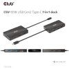Club3D Dokovací stanice USB-C 7v1, 2xDP, 2xUSB-C, 2xUSB, 1xRJ45, černá