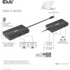 Club3D Dokovací stanice USB-C 7v1, 2xDP, 2xUSB-C, 2xUSB, 1xRJ45, černá