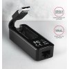 AXAGON ADE-XR, USB 2.0 - Fast Ethernet sieťová karta, auto inštal, čierna