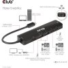 Club3D Hub USB-C, rozbočovač 6 v 1 s HDMI 8K30Hz, 2xUSB typu A, RJ45 a 2xUSB typu C, Data a PD nabíjení 100W