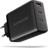 AXAGON ACU-DPQ100, GaN nabíjačka do siete 100W, 3x port (USB-A + dual USB-C), PD3.0/PPS/QC4+/Apple, čierná