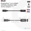 Club3D Active DisplayPort adaptér 1.4 na HDMI 4K120HZ HDR (M/F), čierna