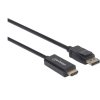 MANHATTAN Kábel DisplayPort na HDMI 1080p, 1.8 m, čierna