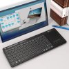 C-TECH Klávesnice WLTK-03, Bezdrátová, Touchpad, černá