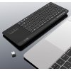 C-TECH Klávesnice WLTK-03, Bezdrátová, Touchpad, černá