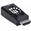 Adaptér Manhattan HDMI na VGA, mikrokonvertor, HDMI samec na VGA samica, audio, čierny