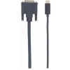 Manhattan kábel USB-C na DVI, 2 m, čierny