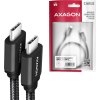AXAGON BUCM3-CM20AB, SPEED kábel USB-C <->USB-C, 2 m, USB 3</->.2 Gen 1, PD 60W 3A, ALU, opletenie, čierna