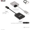 Club3D hub MST (Multi Stream Transport) DisplayPort 1.4 až 2xHDMI duálny monitor 4K60Hz (M/F)