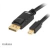 AKASA adaptér 8K Mini DisplayPort na DisplayPort kabel, v1.4, 2m