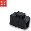 LYNX keystone spojka UTP Cat5e, 8P8C, černá