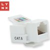 LYNX keystone UTP Cat6, samozařezávací, 90stp., bílý