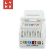 LYNX keystone UTP Cat6, samozařezávací, 90stp., bílý