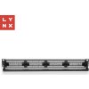 LYNX 19" patch panel  24-port, UTP Cat6, 50µ, nestíněný, černý
